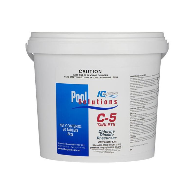 C5 Chlorine Dioxide Precursor Tablets Crystal Clear Pools